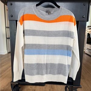 Vince Camuto - Orange, Gray, Blue, and Cream sweater - size xs
